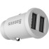 Baseus Φορτιστής Αυτοκινήτου Λευκός 3.1A με Θύρες 2xUSB (CCALL-ML02)