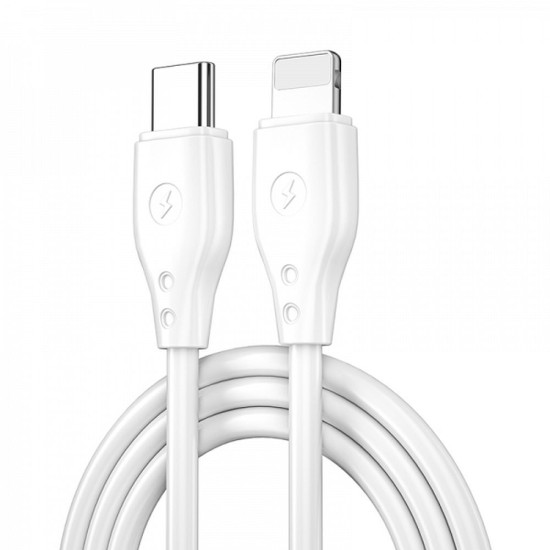 Wiwu Pioneer Καλώδιο USB-C σε Lightning Cable 30W Λευκό 1m (Wi-C002)