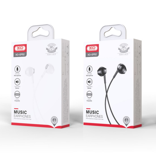XO EP52 In-ear Handsfree 3.5mm Μαύρο