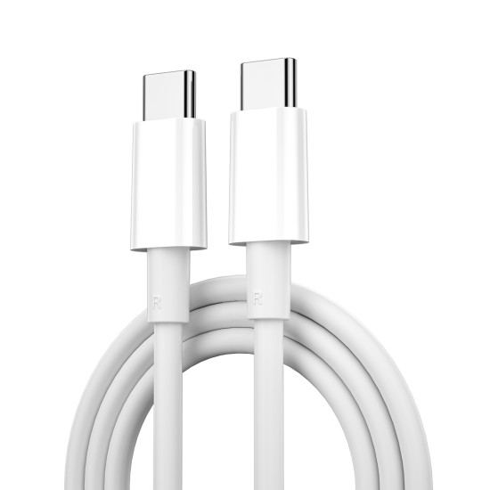 Wiwu Classic Καλώδιο USB-C σε USB-C 100W Λευκό 1.2m (Wi-C008)