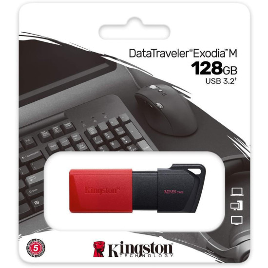 Kingston DataTraveler Exodia M 128GB USB 3.2 Stick Red