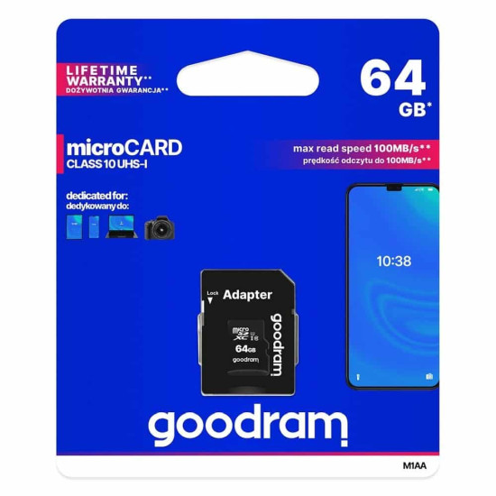 GoodRAM microSDXC 64GB Class 10 UHS-I