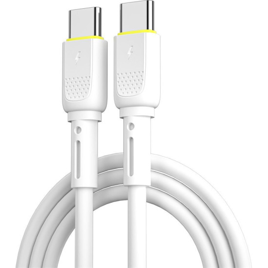 Wiwu Cobra Καλώδιο USB-C σε USB-C 60W Λευκό 1.2m (Wi-C034)