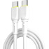 Wiwu Cobra Καλώδιο USB-C σε USB-C 60W Λευκό 1.2m (Wi-C034)