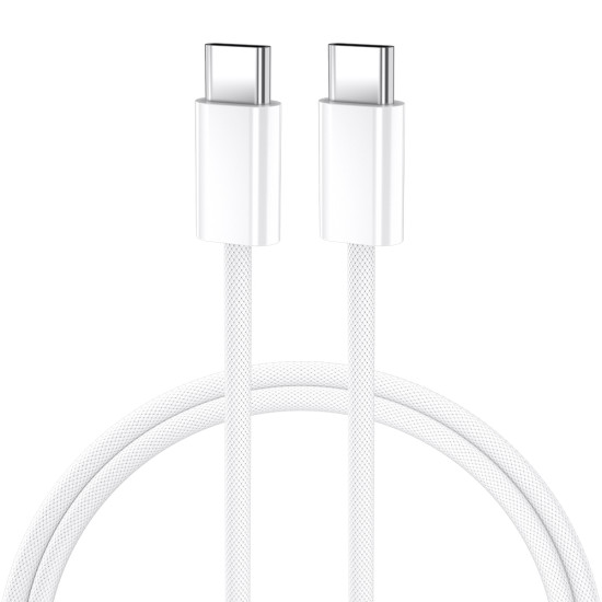 BWOO Fast Cable USB-C to USB-C 60W Λευκό 1m (BO-X284)