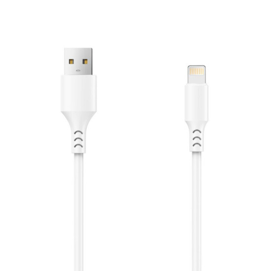 Setty USB-A to Lightning Cable 2A Λευκό 1m