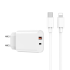 Wiwu Φορτιστής με Διπλή Θύρα USB-C / USB-A και Καλώδιο USB-C - Lightning 20W Power Delivery Λευκό (WI-U002)