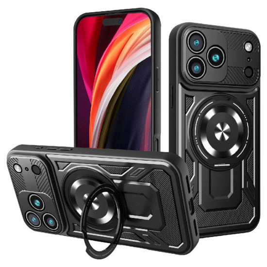 DEFENDER ARMOR MAGSAFE CASE FOR IPHONE 17 PRO MAX BLACK