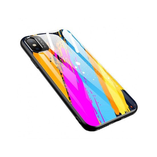 MULTICOLOR GLASS CASE FOR IPHONE X/ XS PATTERN 03