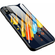 MULTICOLOR GLASS CASE FOR IPHONE X/ XS PATTERN 05