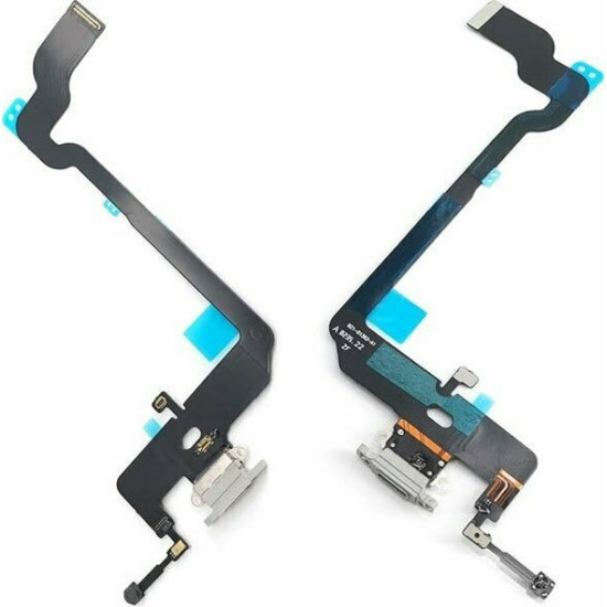 Θύρα φόρτισης (charge connector) με flex καλώδιο για iPhone XS λευκό
