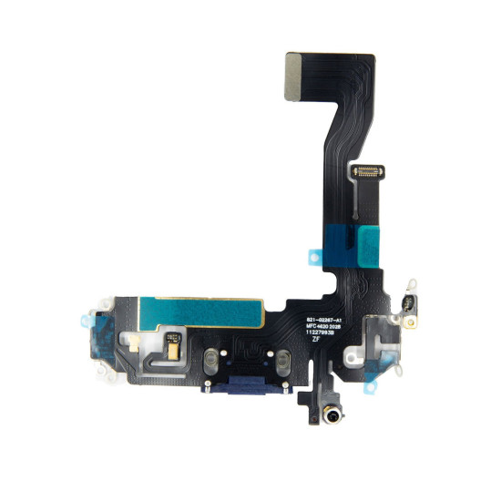Θύρα φόρτισης (charge connector) με flex καλώδιο για iPhone 12 / 12 Pro μαύρο