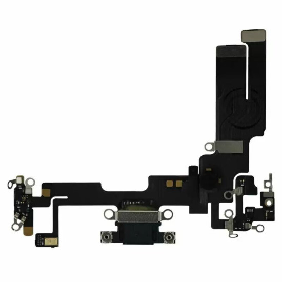 Θύρα φόρτισης (charge connector) με flex καλώδιο για iPhone 14 μαύρο Θύρα φόρτισης (charge connector) με flex καλώδιο για iPhone 14 μαύρο