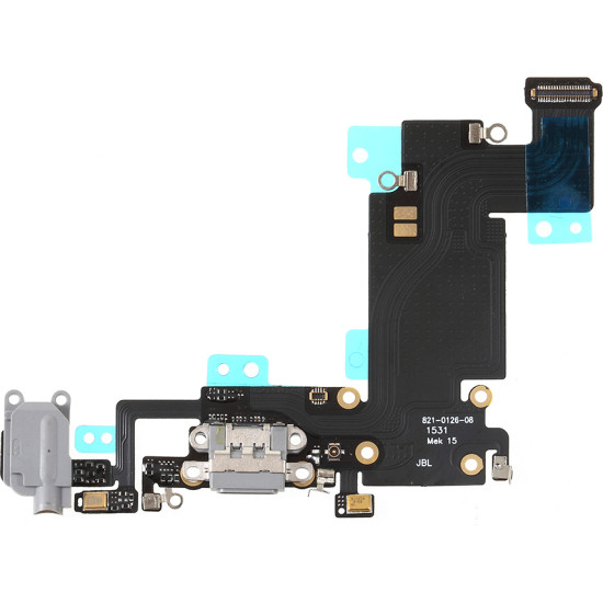 Θύρα φόρτισης (charge connector) με flex καλώδιο για iPhone 6S Plus μαύρο Θύρα φόρτισης (charge connector) με flex καλώδιο για iPhone 6S Plus μαύρο