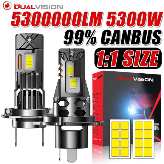 Dualvision Led H7 Προβολείς Αυτοκινήτου, 6500K, Canbus, 7535 CSP CHIPS, 2 τμχ