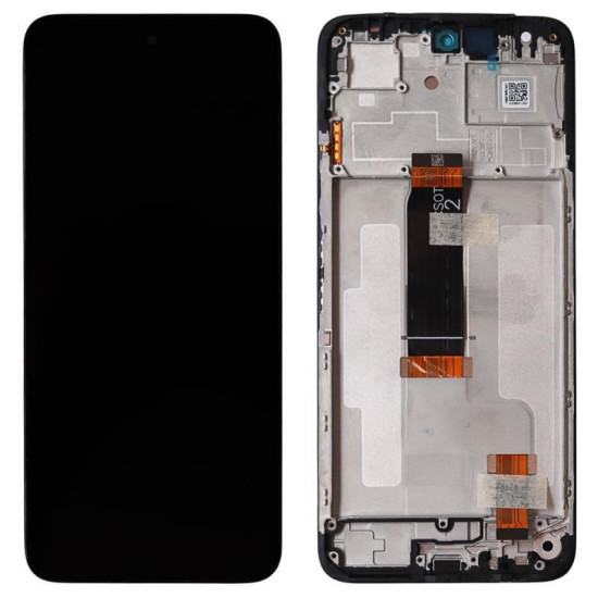 Γνήσια Οθόνη LCD & Μηχανισμός Αφής και Πλαίσιο για Xiaomi Redmi 13 4G/5G Service Pack μαύρο