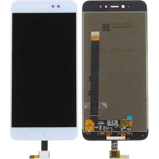 Οθόνη LCD & Μηχανισμός Αφής για Xiaomi Redmi Note 5A Prime λευκό